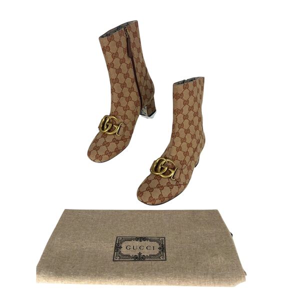 Gucci Victoire GG-Canvas Ankle Boots - Picture 4 of 16